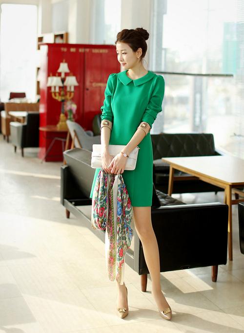 Váy liền công sở hàn quốc